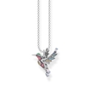 Színes kolibri ezüst nyaklánc