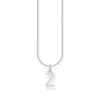 Ezüst nyaklánc Z betűs medállal és fehér cirkóniával